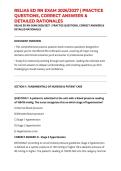 RELIAS ED RN EXAM 2026&sol;2027 &vert; PRACTICE QUESTIONS&comma; CORRECT ANSWERS & DETAILED RATIONALES