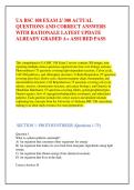 UA BSC 108 EXAM 2&sol; 300 ACTUAL &NewLine;QUESTIONS AND CORRECT ANSWERS &NewLine;WITH RATIONALE LATEST UPDATE &NewLine;ALREADY GRADED A&plus; ASSURED PASS