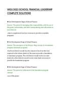 WGU D023 SCHOOL FINANCIAL LEADERSHIP&NewLine;COMPLETE SOLUTIONS
