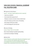 WGU D023 SCHOOL FINANCIAL LEADERSHIP&NewLine;FULL SOLUTION GUIDE