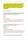 Lean Six Sigma Yellow Belt&rsqb; COMPLETE EXAM QUESTIONS &NewLine;AND VERIFIED ANSWERS &vert; 2026&ndash;2027 LATEST UPDATE &vert; &NewLine;GUARANTEED PASS &vert; DETAILED RATIONALES &vert; FULL STUDY &NewLine;GUIDE &vert; EXAM PREP &vert; PRACTICE TEST &vert; CERTIFICATION &NewLine;PREPARATION 