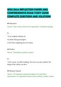 WGU D024 REFLECTION PAPER AIM2&NewLine;COMPREHENSIVE EXAM STUDY GUIDE&NewLine;COMPLETE QUESTIONS AND SOLUTIONS