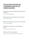 WGU D024 REFLECTION PAPER AIM2&NewLine;COMPREHENSIVE QUESTIONS AND&NewLine;COMPLETE SOLUTIONS