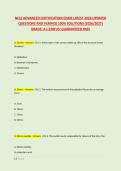 NCLE ADVANCED CERTIFICATION EXAM LATEST 2026 UPDATED &NewLine;QUESTIONS AND VERIFIED 100&percnt; SOLUTIONS &lpar;2026&sol;2027&rpar; &NewLine;GRADE&colon; A&plus;&vert;STATUS&colon; GUARANTEED PASS