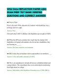 WGU D024 REFLECTION PAPER AIM2&NewLine;EXAM PREP TEST BANK VERIFIED&NewLine;QUESTIONS AND CORRECT ANSWERS
