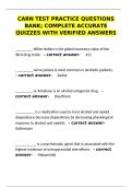 CARN Test Practice Questions Bank &vert; Complete Accurate Quizzes with Verified Answers&NewLine;