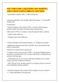 NUR 3490 EXAM 2 &vert; QUESTIONS AND ANSWERS &vert;&NewLine;2026 UPDATE &vert; WITH COMPLETE SOLUTIONS