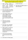 NPTE-PTA Exam with all Correct & 100&percnt; Verified Answers &vert;Actual Complete Update &vert;Already Graded A&plus;