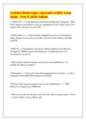 Certified Brain Injury Specialist &lpar;CBIS&rpar; Exam&NewLine;Guide - Part II 2026 Edition