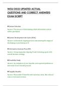 WGU D033 UPDATED ACTUAL&NewLine;QUESTIONS AND CORRECT ANSWERS&NewLine;EXAM SCRIPT