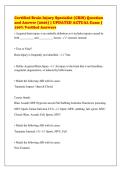Certified Brain Injury Specialist &lpar;CBIS&rpar; Question&NewLine;and Answer &lbrack;2026&rsqb; &vert; UPDATED ACTUAL Exam &vert;&NewLine;100&percnt; Verified Answers