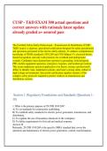 CUSP - T&D EXAM 300 actual questions and &NewLine;correct answers with rationale latest update &NewLine;already graded a&plus; assured pass