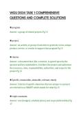 WGU D034 TASK 1 COMPREHENSIVE&NewLine;QUESTIONS AND COMPLETE SOLUTIONS