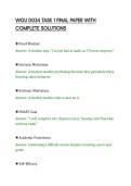 WGU D034 TASK 1 FINAL PAPER WITH&NewLine;COMPLETE SOLUTIONS