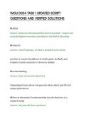 WGU D034 TASK 1 UPDATED SCRIPT&NewLine;QUESTIONS AND VERIFIED SOLUTIONS