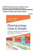 COMPLETE TEST BANK FOR Pharmacology Clear and Simple&colon; A Guide to Medication Classifications and Dosage Calculations Fifth Edition by Cynthia J&period; Watkins RN MSN CPN Charlet L BLADES &vert;&vert; LATEST EDITION &lpar;2024 &ndash; 2025&rpar; WITH ALL CHAPTERS &lbrace;1 &ndash; 20&rcub;