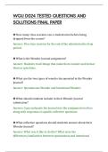 WGU D024 TESTED QUESTIONS AND&NewLine;SOLUTIONS FINAL PAPER