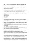 WGU D027 QUESTIONS WITH VERIFIED ANSWERS