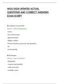 WGU D024 UPDATED ACTUAL&NewLine;QUESTIONS AND CORRECT ANSWERS&NewLine;EXAM SCRIPT