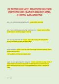FLS WRITTEN EXAM LATEST 2026 UPDATED QUESTIONS &NewLine;AND VERIFIED 100&percnt; SOLUTIONS &lpar;2026&sol;2027&rpar; GRADE&colon; &NewLine;A&plus;&vert;STATUS&colon; GUARANTEED PASS