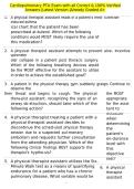 Cardiopulmonary PTA Exam with all Correct & 100&percnt; Verified Answers &vert;Latest Version &vert;Already Graded A&plus;