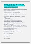 PHARMACY TECHNICIAN CERTIFICATION EXAM&NewLine;&lbrack;2026&rsqb; UPDATED ACTUAL Exam &vert; Question and&NewLine;Answer &vert; A&plus; VERIFIED ANSWERS