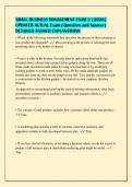 SMALL BUSINESS MANAGEMENT EXAM 2 &lbrack;2026&rsqb;&NewLine;UPDATED ACTUAL Exam &vert; Question and Answer &vert;&NewLine;DETAILED ANSWER EXPLANATIONS