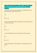 SMALL BUSINESS MANAGEMENT EXAM 2 &lbrack;2026&rsqb; UPDATED&NewLine;ACTUAL Exam &vert; Question and Answer &vert; 100&percnt; VERIFIED&NewLine;ANSWERS
