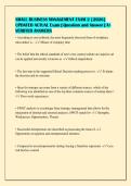 SMALL BUSINESS MANAGEMENT EXAM 2 &lbrack;2026&rsqb;&NewLine;UPDATED ACTUAL Exam &vert; Question and Answer &vert; A&plus;&NewLine;VERIFIED ANSWERS