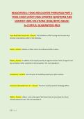 REALESTATEU&colon; TEXAS REAL ESTATE PRINCIPLES PART 1 &NewLine;FINAL EXAM LATEST 2026 UPDATED QUESTIONS AND &NewLine;VERIFIED 100&percnt; SOLUTIONS &lpar;2026&sol;2027&rpar; GRADE&colon; &NewLine;A&plus;&vert;STATUS&colon; GUARANTEED PASS 