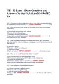 ITE 152 Exam 1 Exam Questions and Answers Verified Solutions2026 RATED A&plus;