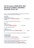 &NewLine;ITE 152- Exam 2 EXAM WITH 100&percnt; DETAILED CORRECT ANSWERS 2025&sol;2026 STUDY SET&NewLine;