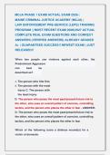 MCJA PHASE 1 EXAM ACTUAL EXAM 2026 &vert;           &NewLine;MAINE CRIMINAL JUSTICE ACADEMY &lpar;MCJA&rpar; &vert;           &NewLine;LAW ENFORCEMENT PRE-SERVICE &lpar;LEPS&rpar; TRAINING &NewLine;PROGRAM &vert;&vert; MOST RECENT EXAM 2026&vert;2027 ACTUAL &NewLine;COMPLETE REAL EXAM QUESTIONS AND CORRECT &NewLine;ANSWERS &lpar;VERIFIED 