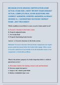 MICHIGAN STATE BRAKES CERTIFICATION EXAM &NewLine;ACTUAL EXAM 2026 &vert;&vert; MOST RECENT EXAM 2026&vert;2027 &NewLine;ACTUAL COMPLETE REAL EXAM QUESTIONS AND &NewLine;CORRECT ANSWERS &lpar;VERIFIED ANSWERS&rpar; ALREADY &NewLine;GRADED A&plus; &vert; GUARANTEED SUCCESS&excl;&excl; NEWEST &NewLine;EXAM &vert; JUST RELEASED&excl;&excl;