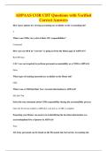 ADPAAS COR CBT Questions with Verified&NewLine;Correct Answers
