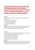 ATI Medical Surgical Proctored Exam with NGN Questions and Correct Answers &ndash; Complete Practice Exam with 100&percnt; Verified Answers and Detailed Rationales &vert; Latest Update - 2026&sol;2027 &vert; Already Graded A&plus;