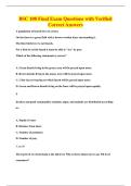 BSC 108 Final Exam Questions with Verified&NewLine;Correct Answers