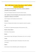 BSC 108 Study Guide Questions with Verified&NewLine;Correct Answers