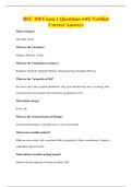 BSC 108 Exam 1 Questions with Verified&NewLine;Correct Answers