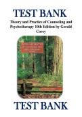 Test Bank - Theory and Practice of Counseling and Psychotherapy&comma; Enhanced 10th Edition&comma; &lpar;Gerald Corey 2020&rpar; ISBN&colon; 9780357671429