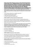 Prophecy General ICU A V3 Questions & Answers &vert; General ICU A V3 Comprehensive Critical Care Nursing Review 2026&sol;2027 &vert; ICU Assessment&comma; Ventilator Management&comma; Hemodynamic Monitoring&comma; Cardiac Rhythm Interpretation&comma; Medication Administration&comma; Electrolytes&comma; 