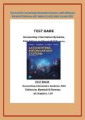 Accounting Information Systems Testbanks and Solution Manuals