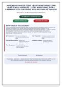 AWHONN Advanced Fetal Heart Monitoring Exam &vert; Questions & Answers with Detailed Rationales for EFM & C-EFM Certification 2026&sol;27&NewLine;