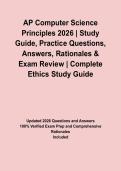 AP Computer Science Principles 2026 &vert; Study Guide&comma; Practice Questions&comma; Answers&comma; Rationales & Exam Review