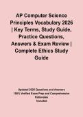 AP Computer Science Principles Vocabulary 2026 &vert; Key Terms&comma; Study Guide&comma; Practice Questions&comma; Answers & Exam Review