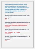 NLN NEX MATH ENTRANCE EXAM 2026 &vert;&vert; MOST &NewLine;RECENT EXAM 2026&vert;2027 ACTUAL COMPLETE              &NewLine;REAL EXAM QUESTIONS AND CORRECT ANSWERS &NewLine;&lpar;VERIFIED ANSWERS&rpar; ALREADY GRADED A&plus; &vert; &NewLine;GUARANTEED SUCCESS&excl;&excl; NEWEST EXAM &vert;                     &NewLine;JUST RELEASED&excl;&excl;