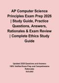 AP Computer Science Principles Exam Prep 2026 &vert; Study Guide&comma; Practice Questions&comma; Answers&comma; Rationales & Exam Review