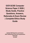 OCR GCSE Computer Science Paper 2 2026 &vert; Study Guide&comma; Practice Questions&comma; Answers&comma; Rationales & Exam Review