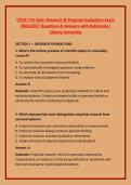 COUC 515 Quiz&colon; Research & Program Evaluation Exam &NewLine;2026&sol;2027 Questions & Answers with Rationales &vert; &NewLine;Liberty University