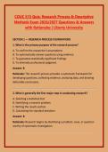 COUC 515 Quiz&colon; Research Process & Descriptive &NewLine;Methods Exam 2026&sol;2027 Questions & Answers &NewLine;with Rationales &vert; Liberty University